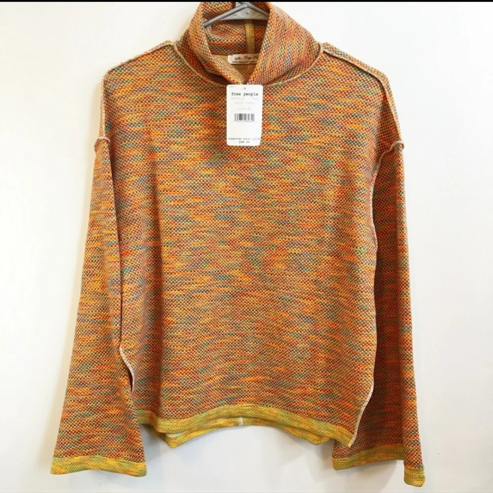 FREE PEOPLE Sunny Days Turtleneck Lightweight Knit Pullover Size XS NWT
